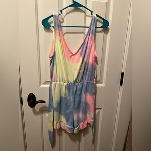 NWT Paradise Tie-Dye Romper - Fun and Flirty Style
